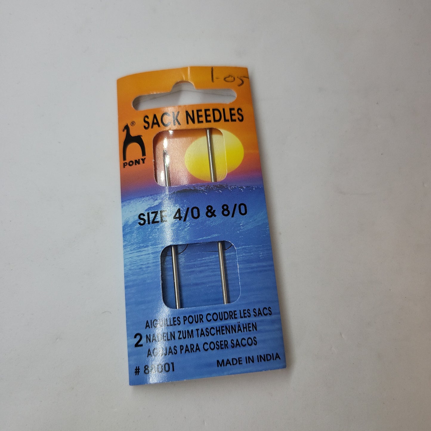 Hand Sewing Needles: Sack: Size 4/0 and 8/0