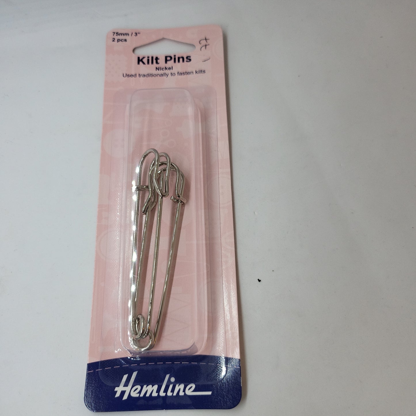 Kilt Pins: 75mm: Nickel: 2 Pieces