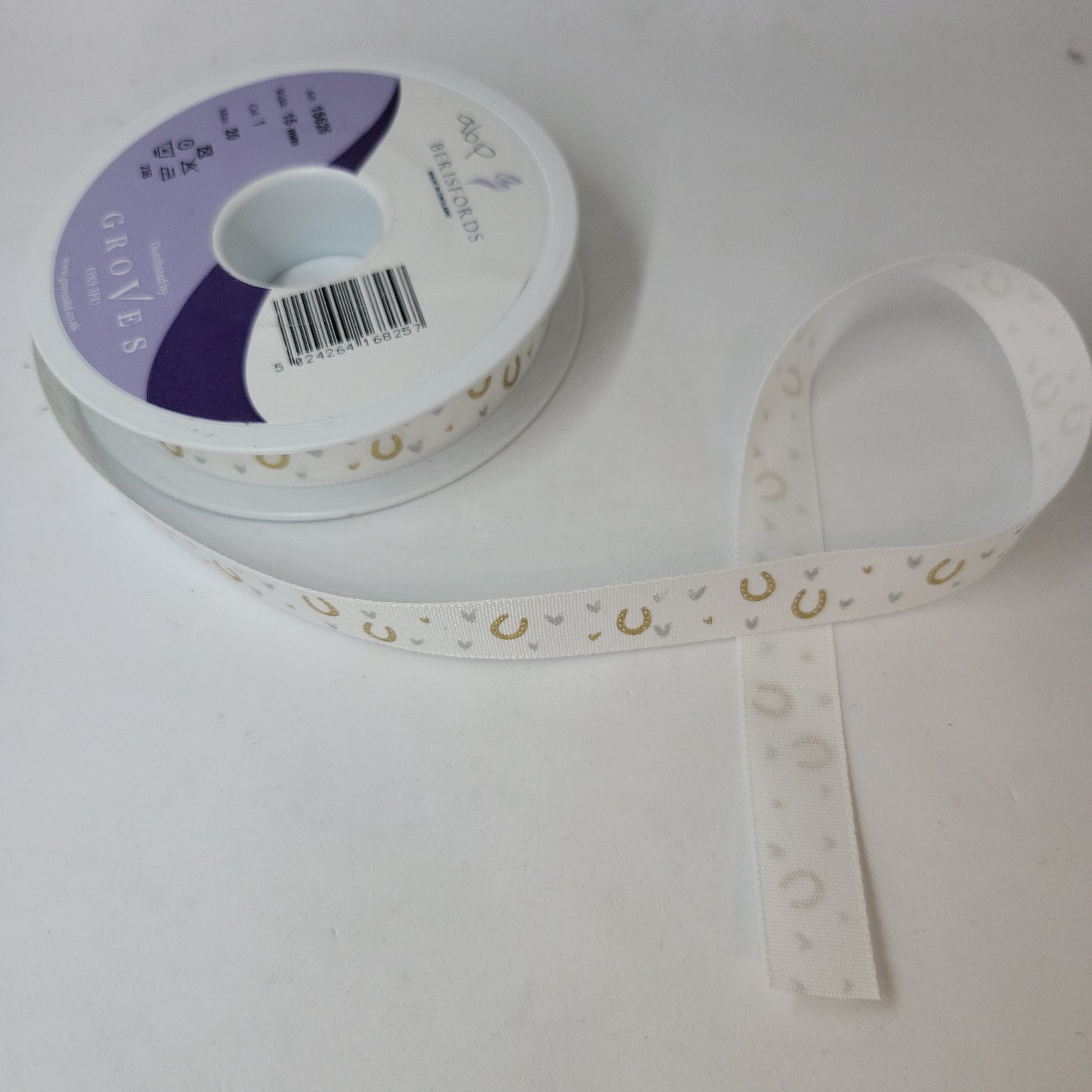 Ribbon: Lucky Horseshoe: 1 metre x 15mm