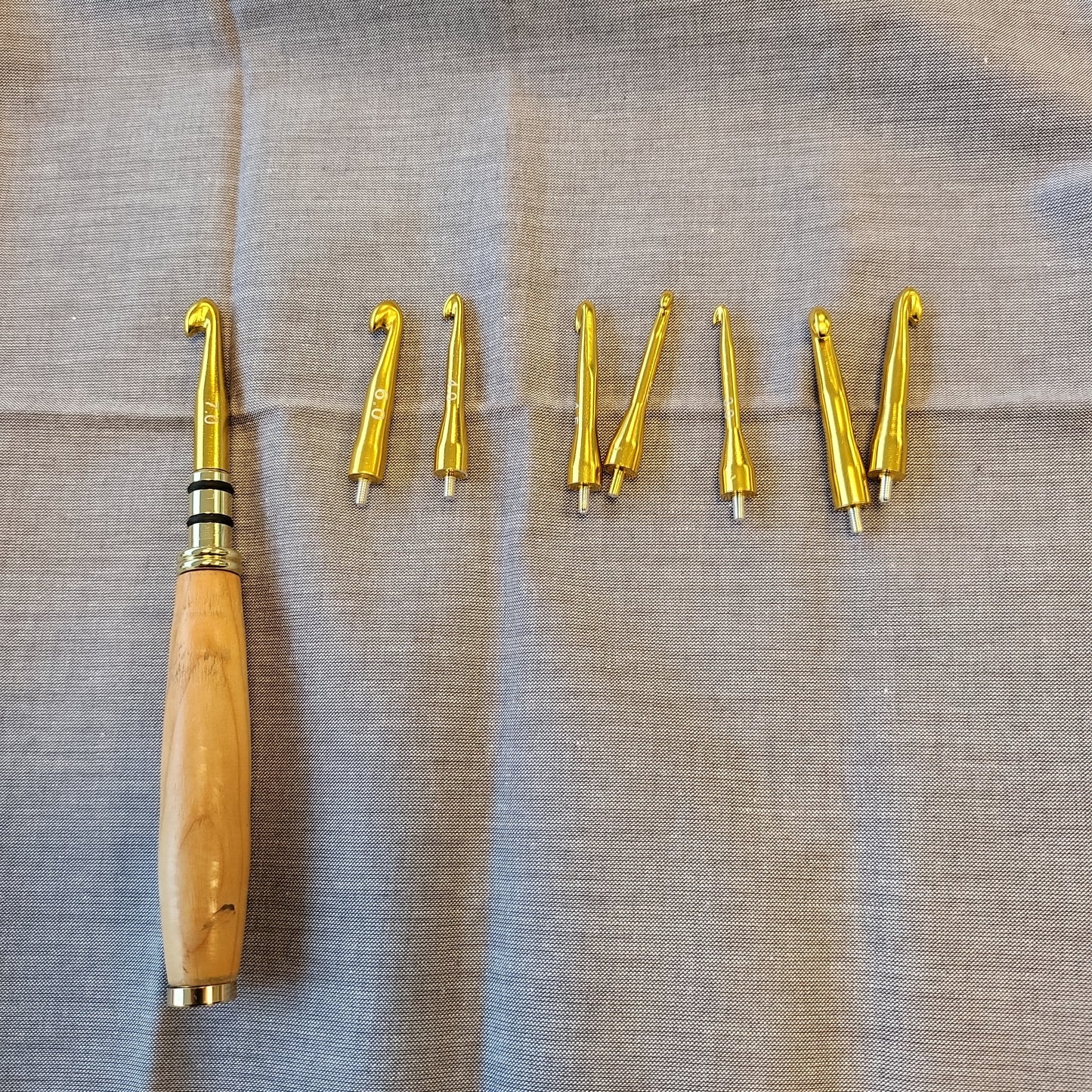 Hand Turned Crochet Hook Set