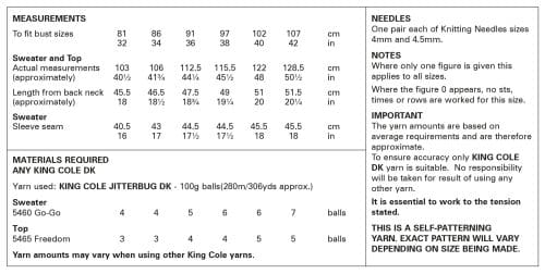 Sweater & Top Knitted in Jitterbug DK