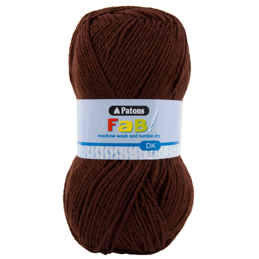 Fab: Double Knitting: 100g: Chocolate