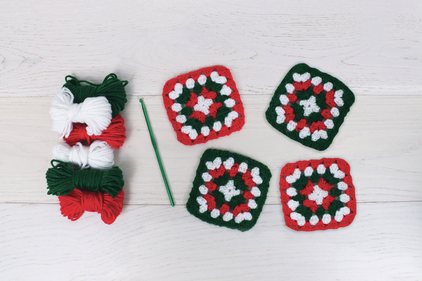 Crochet Kit: My First: Granny Squares: Festive Colours