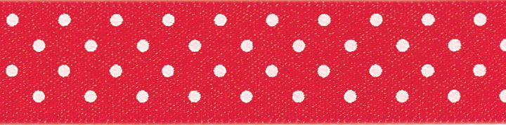 Ribbon: Micro Dot: Red: 1 Metre