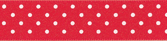 Ribbon: Micro Dot: Red: 1 Metre