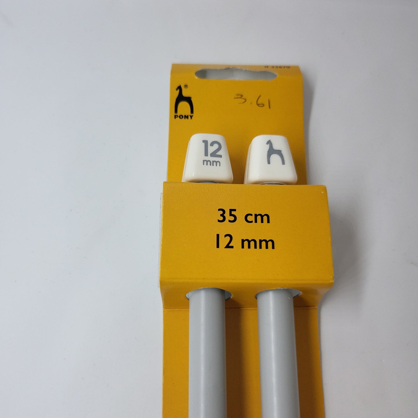 Knitting Pins: Single-Ended: Classic: 35cm x 12.00mm