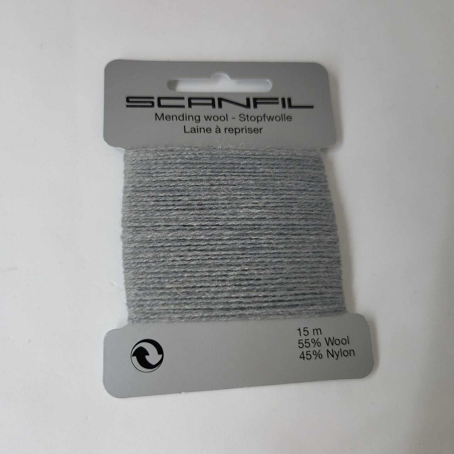 Medium Grey 52 Scanfil Mending Wool