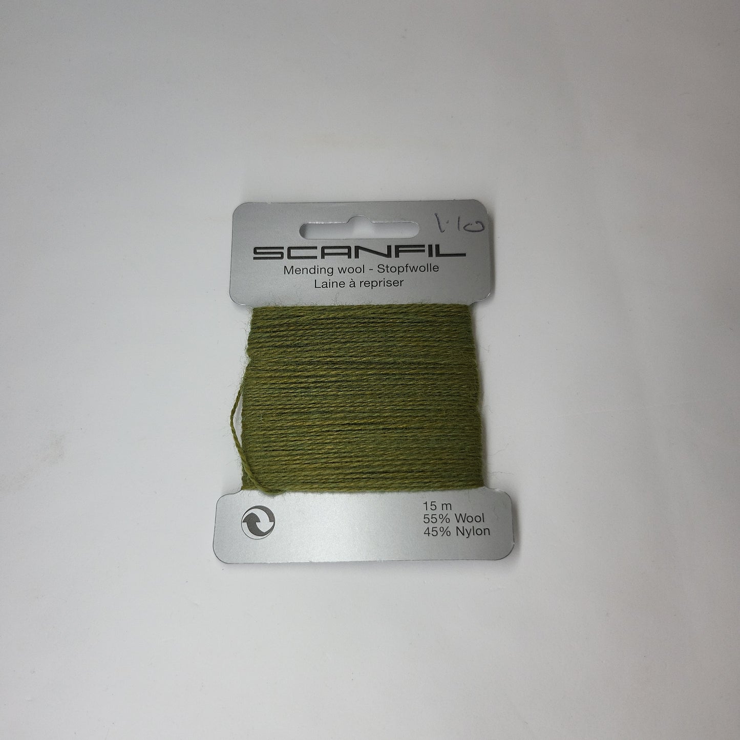 Olive Green 096 Scanfil Mending Wool