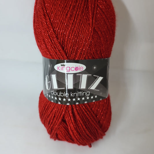 Christmas Wool: Glitz Dk: 100g: Flame