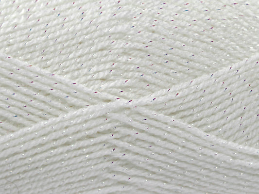 Christmas Wool: Glitz Dk: 100g: Diamond White