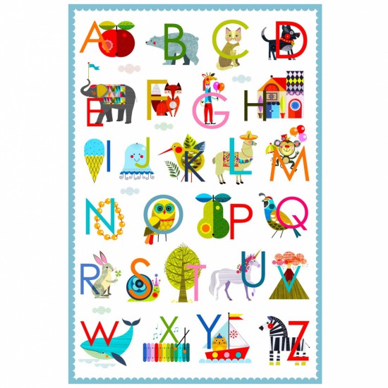 Alphabet Soup Fabric Panels