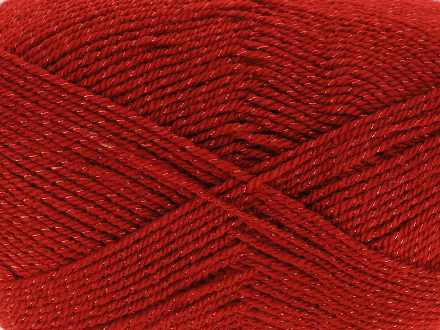 Christmas Wool: Glitz Dk: 100g: Flame