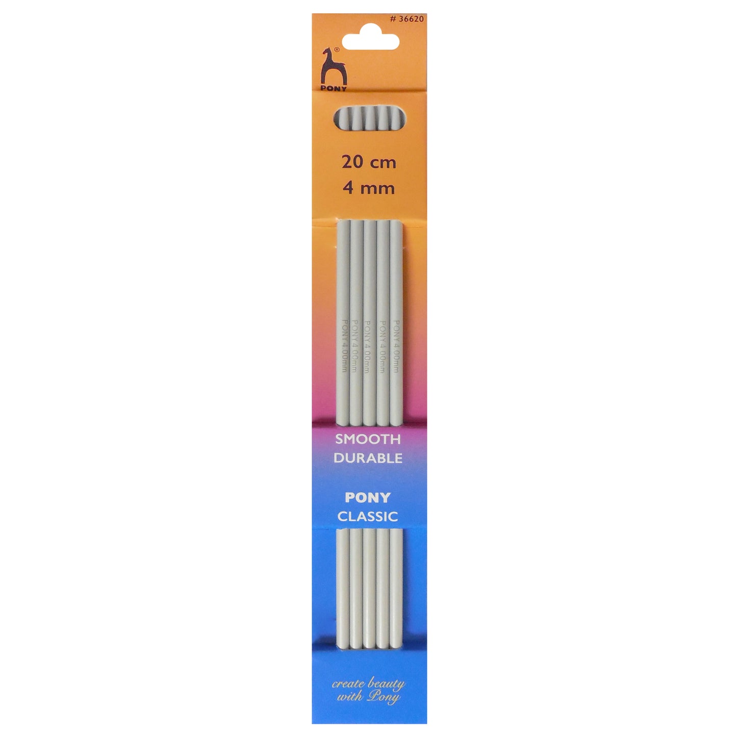 Knitting Pins: Double-Ended: Set of Five: 20cm x 4.00mm