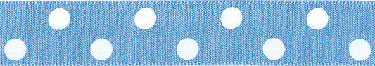 Ribbon: Polka Dot: Cornflower: 1 Metre