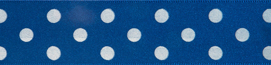 Ribbon: Polka Dot: Dark Royal: 1 Metre
