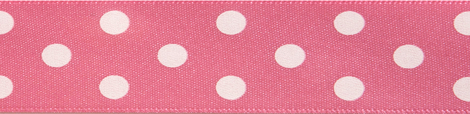 Ribbon: Polka Dot: Hot Pink: 1 Metre