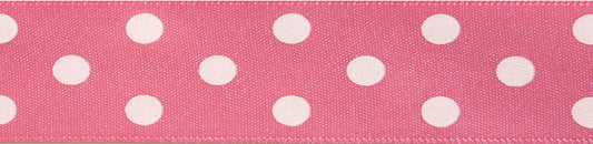 Ribbon: Polka Dot: Hot Pink: 1 Metre