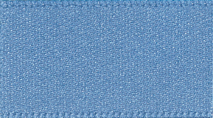 Ribbon: Double: Faced Satin: Dusky Blue: 1 Metre