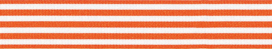 Ribbon: Stripes: Orange: 1 Metre