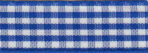 Ribbon: Gingham: Royal: 1 Metre