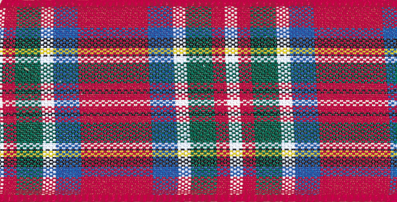 Ribbon: Woven Tartan: Royal Stewart: 1 Metre