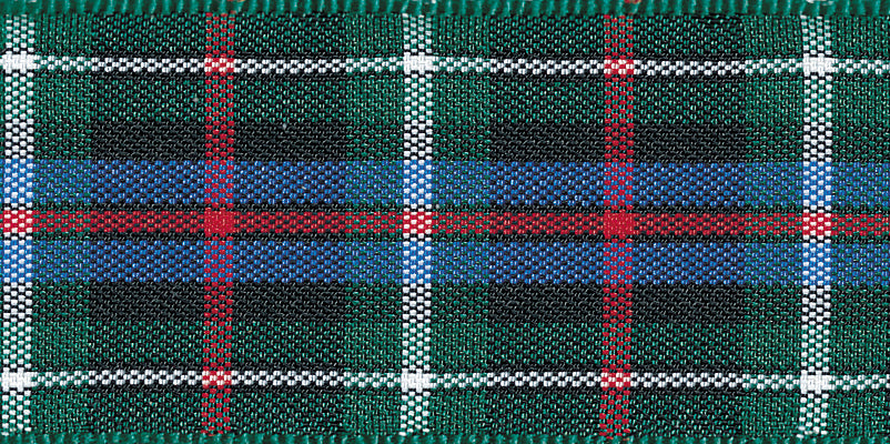 Ribbon: Woven Tartan: Rose: 1 Metre