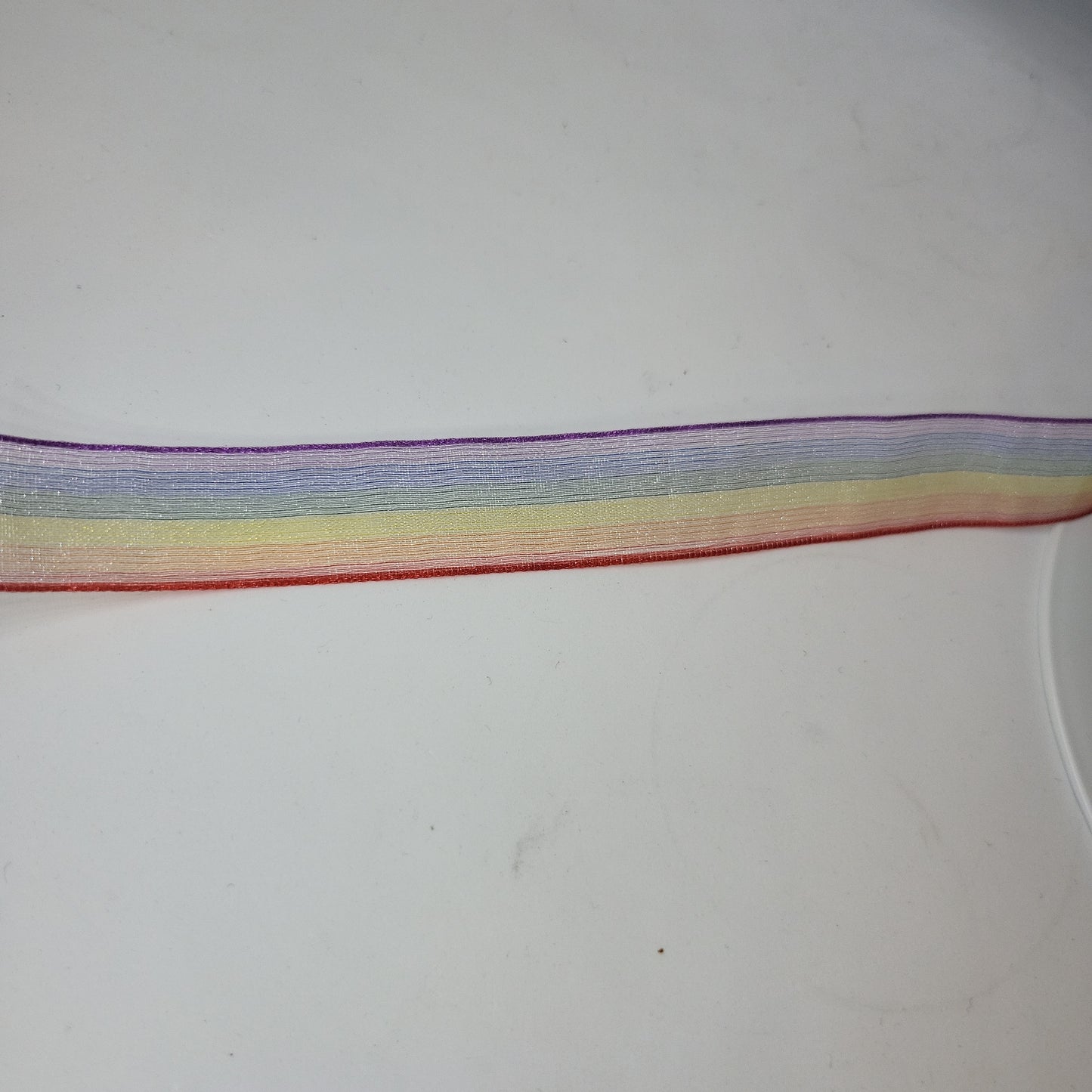 Ribbon: Rainbow Sheer: Rainbow: 1 Metre