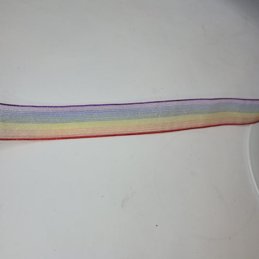 Ribbon: Rainbow Sheer: Rainbow: 1 Metre