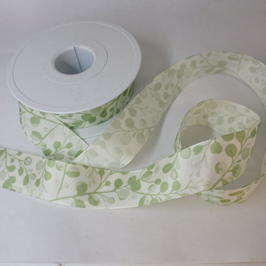 Ribbon: Eucalyptus: Green: 1 metre x 25mm