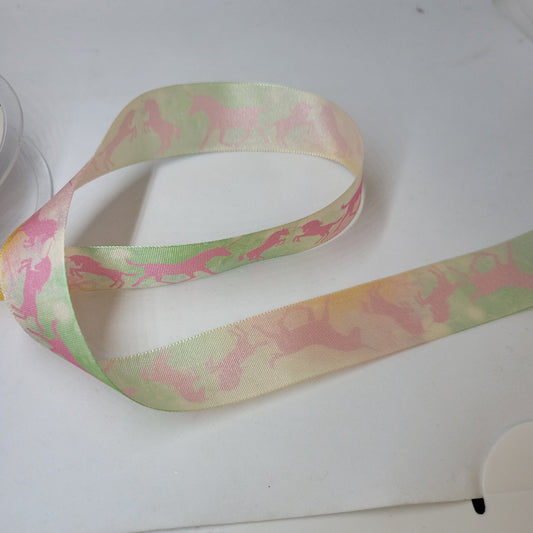 Ribbon: Tie Dye Unicorn: Pink: 1 Metre