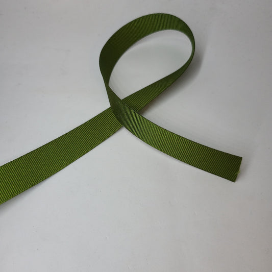 Ribbon: Grosgrain: Moss: 1 Metre