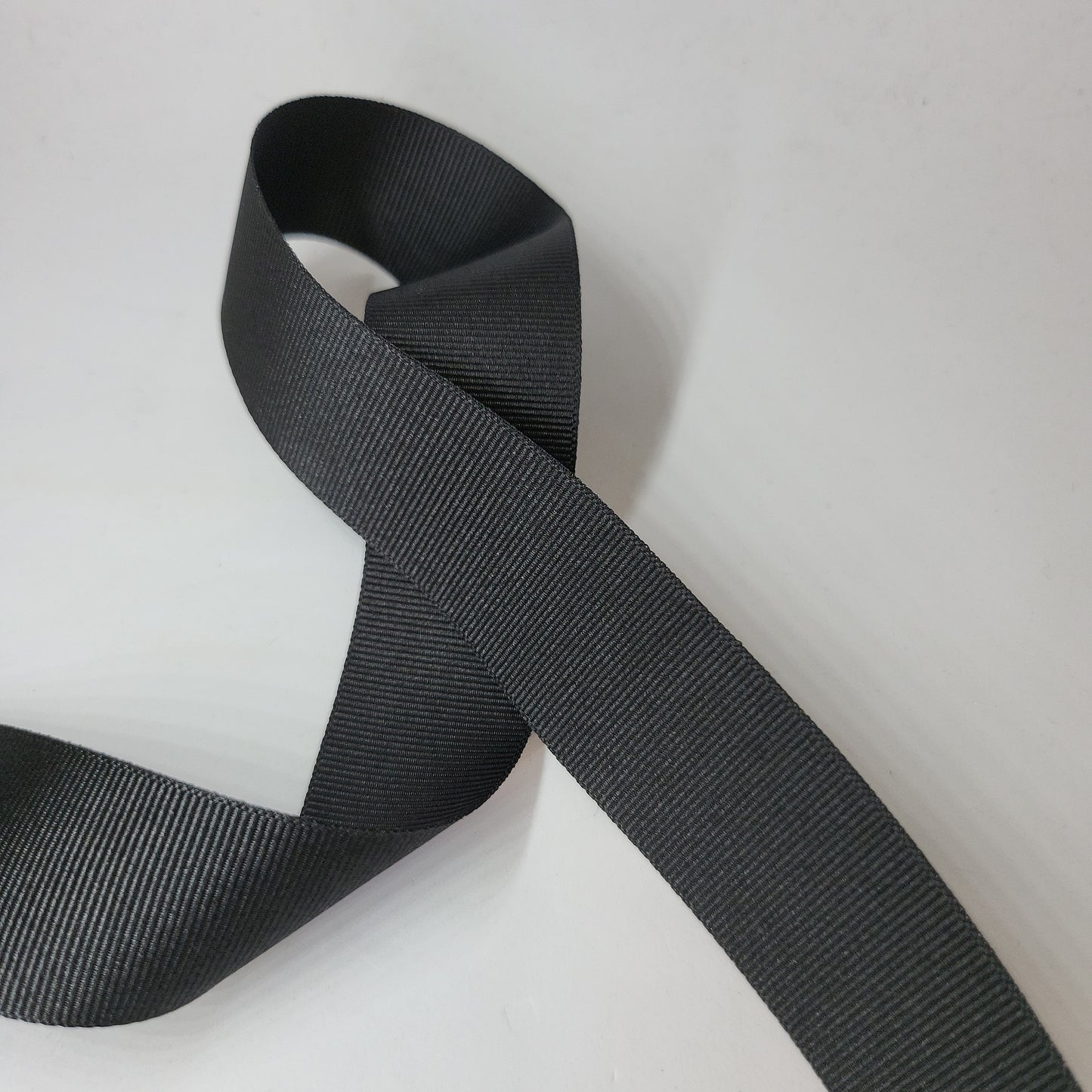 Ribbon: Rustic Taffeta: Black: 1 Metre