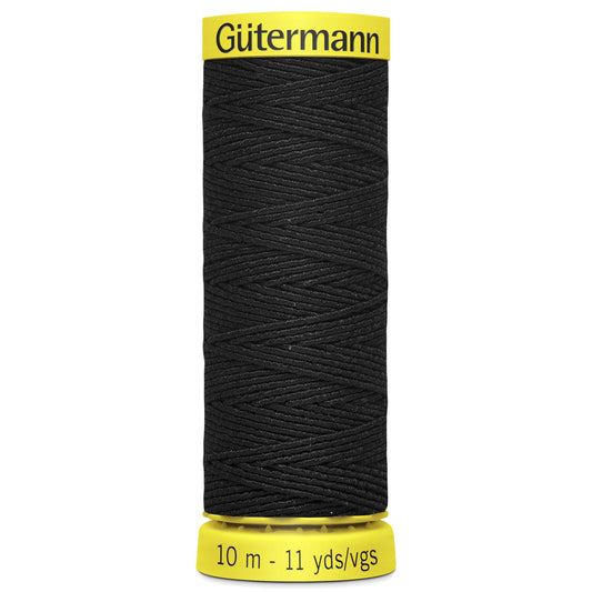 Elastic Thread: Shirring: 10m: Black