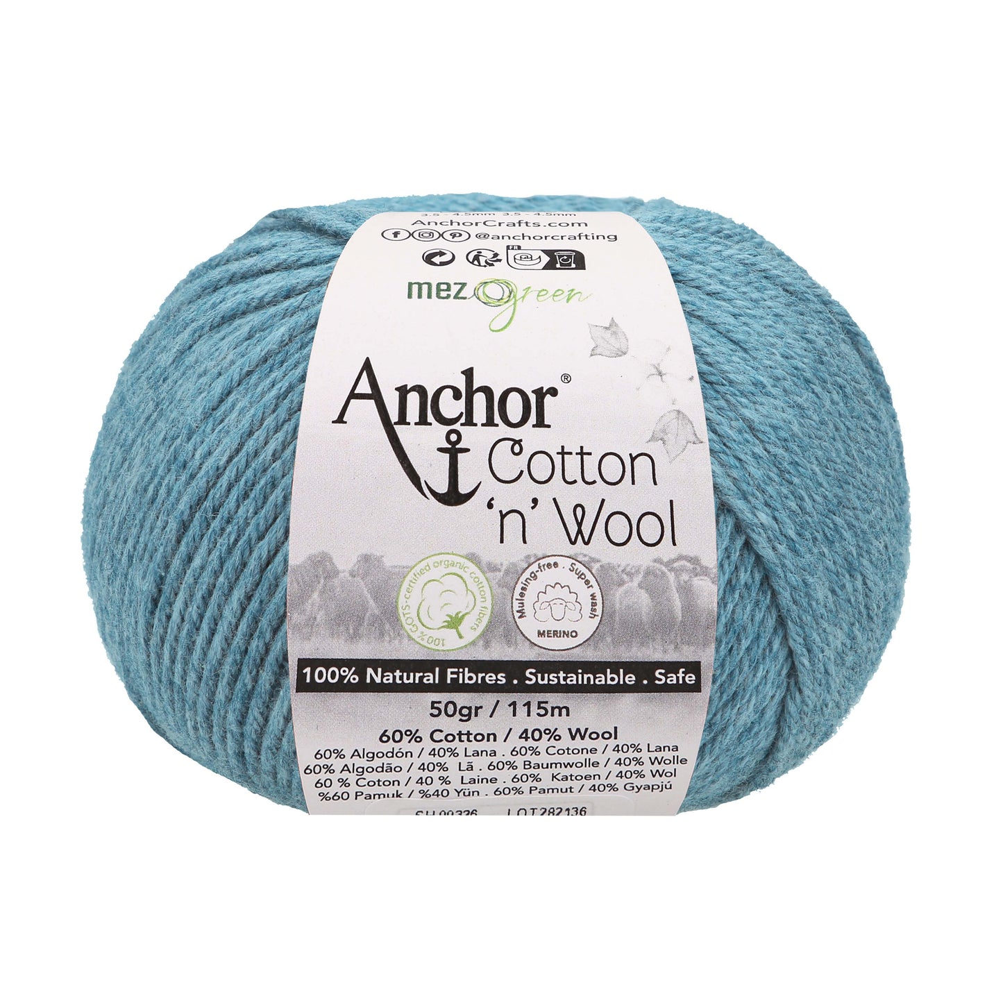 Crochet Yarn: Cotton 'n' Wool: 4 Ply: 50g Ball