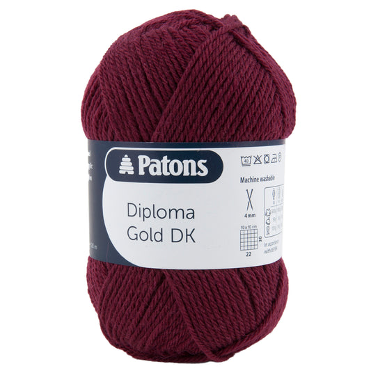 Diploma Gold: Double Knitting: 50g: Burgundy