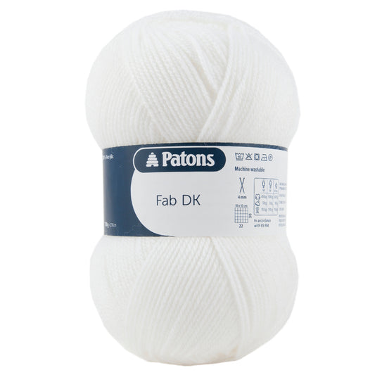 Fab: Double Knitting: 100g: White