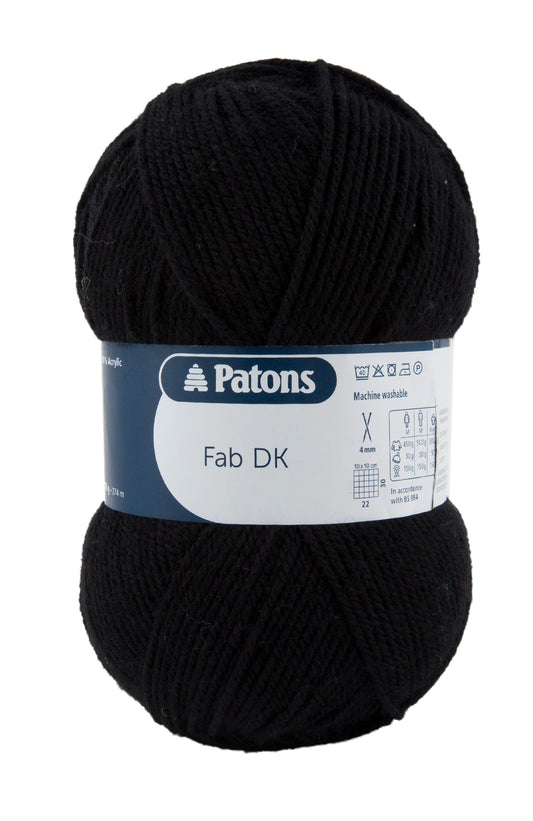 Fab: Double Knitting: 100g: Black