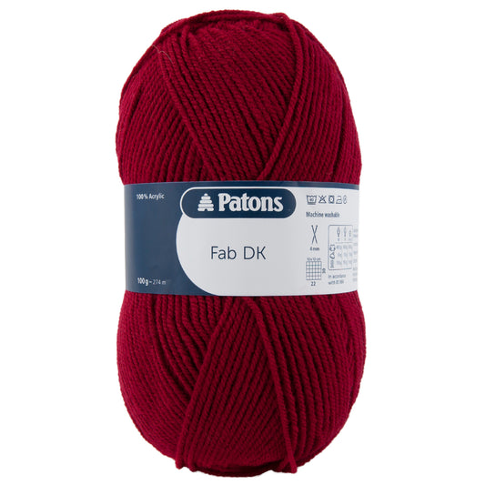 Fab: Double Knitting: 100g: Burgundy