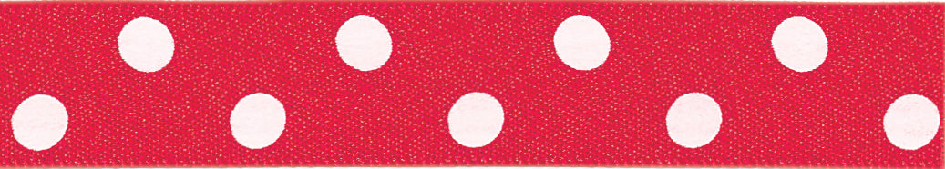 Ribbon: Polka Dot: Red: 1 Metre