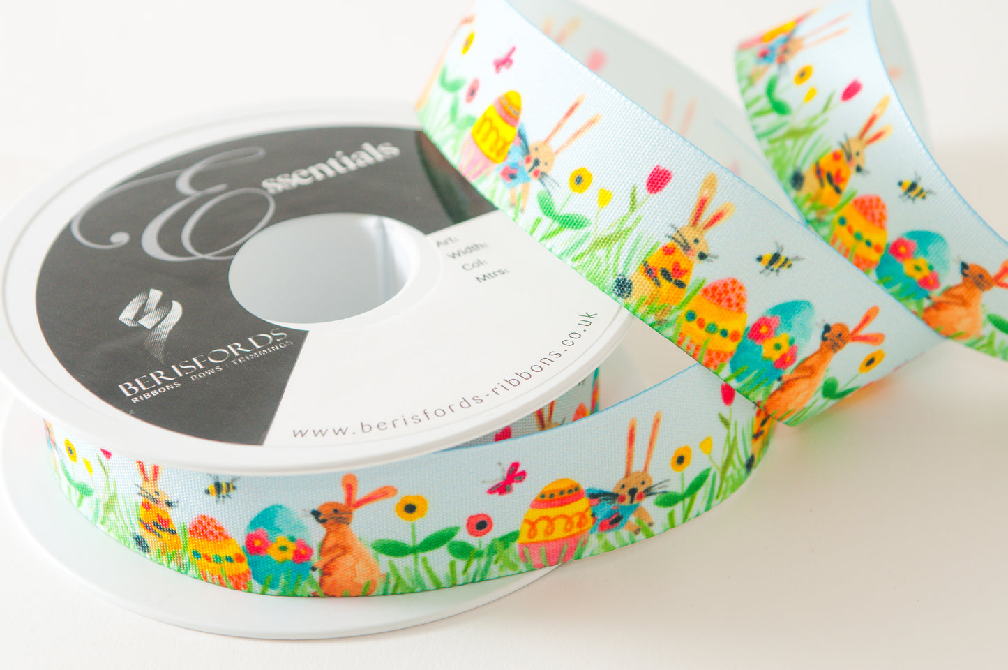 Ribbon: Spring Chicks: White and Multi: 1 Metre