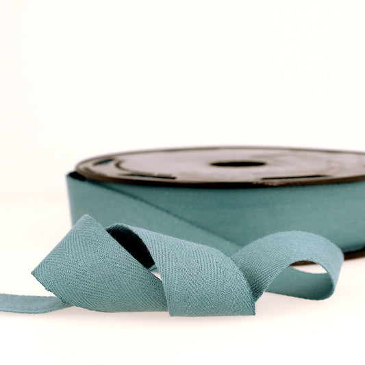 Trim: Twill Tape: Cotton: 20mm: Mineral Blue