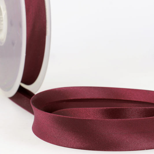 Trim: Bias Binding: Satin: Plum: 1 Metre