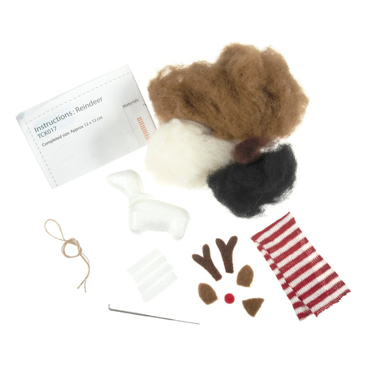 Needle Felting Kit: Christmas: Reindeer with Scarf