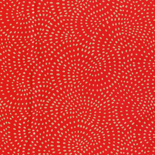 Twist Red Metallic Fabric - 1 Metre