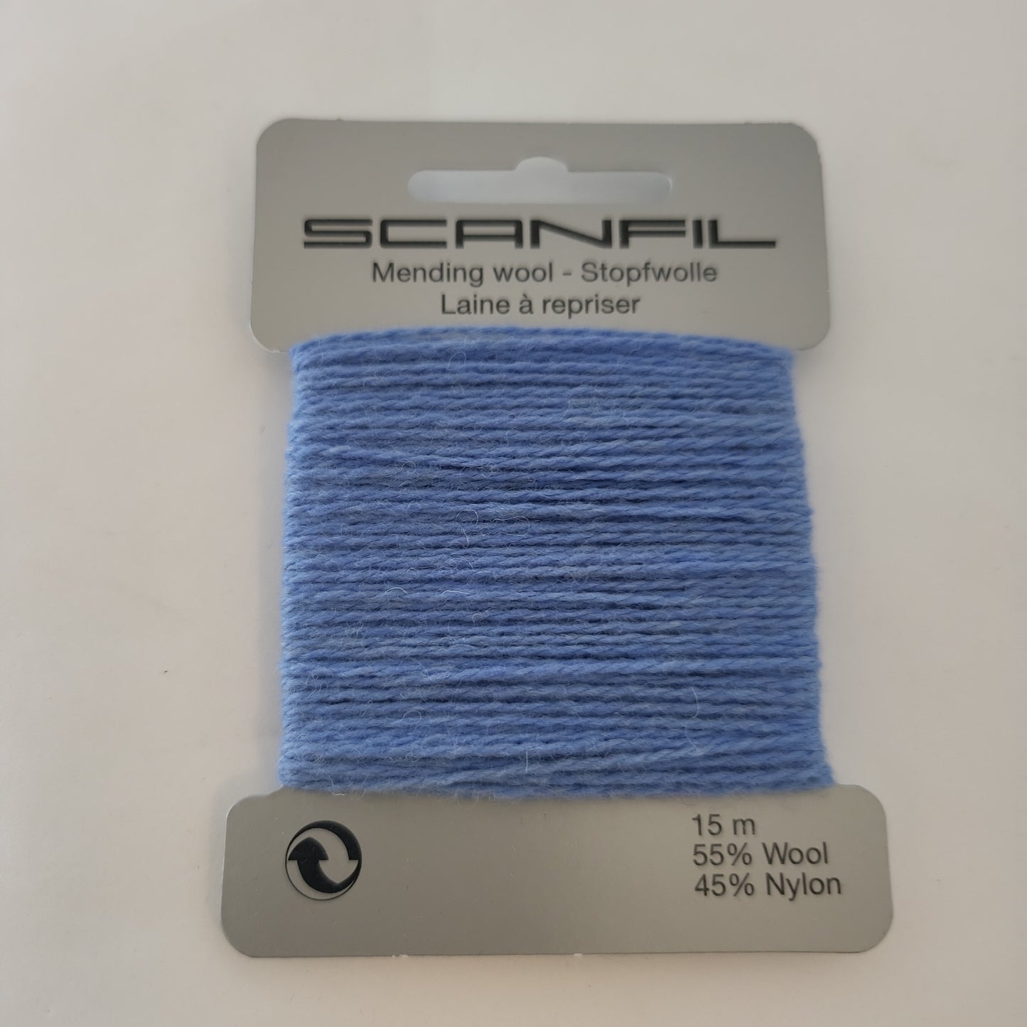Sky Blue 55 Scanfil Mending Wool