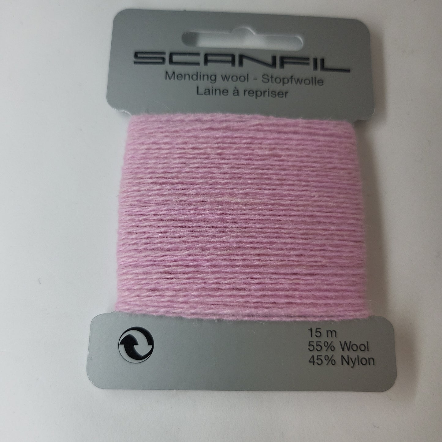 Pink 068 Scanfil Mending Wool