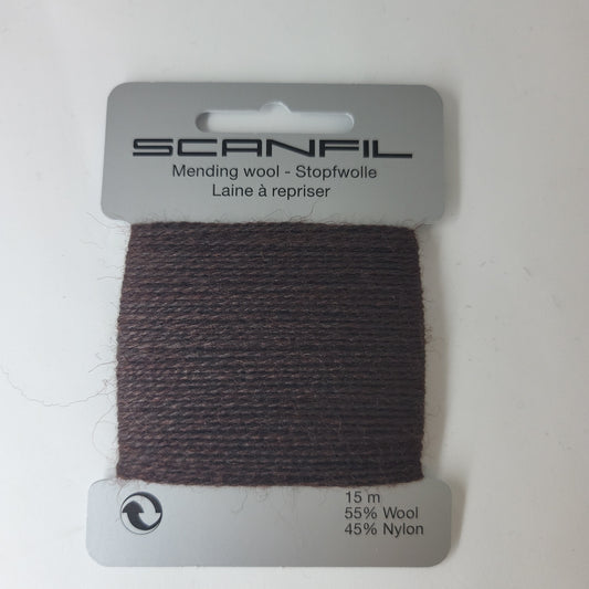 Chocolate Brown 081 Scanfil Mending Wool