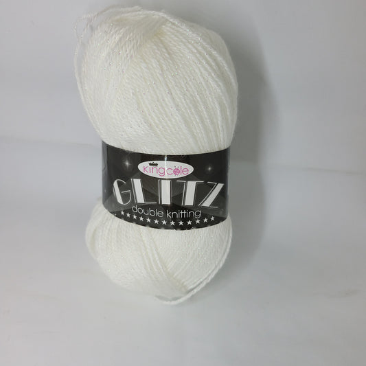 Christmas Wool: Glitz Dk: 100g: Diamond White