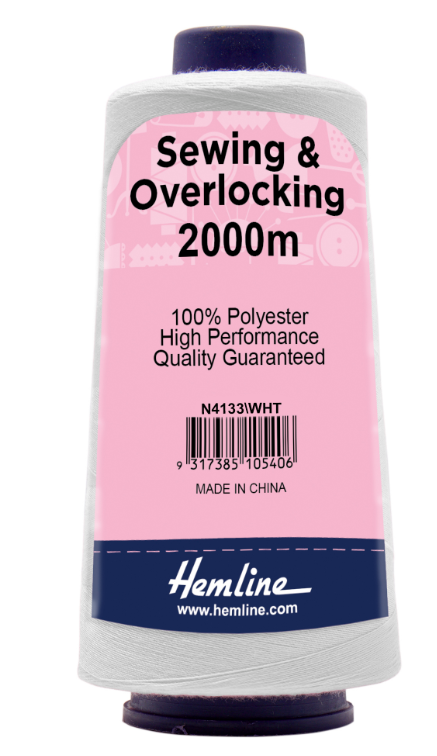 Overlocking Thread: 2000m: White