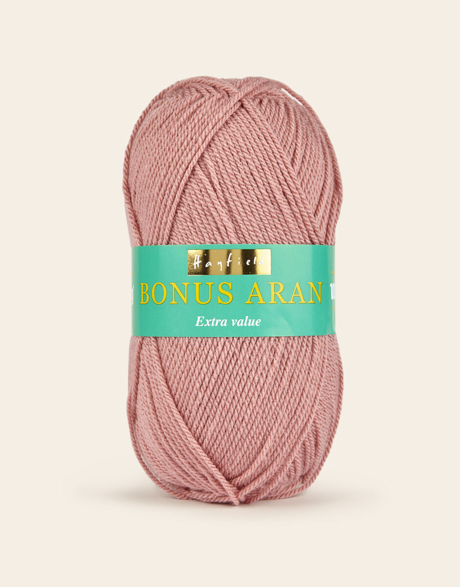 Hayfield Bonus Aran Wool: Dusky Pink: 100g Ball